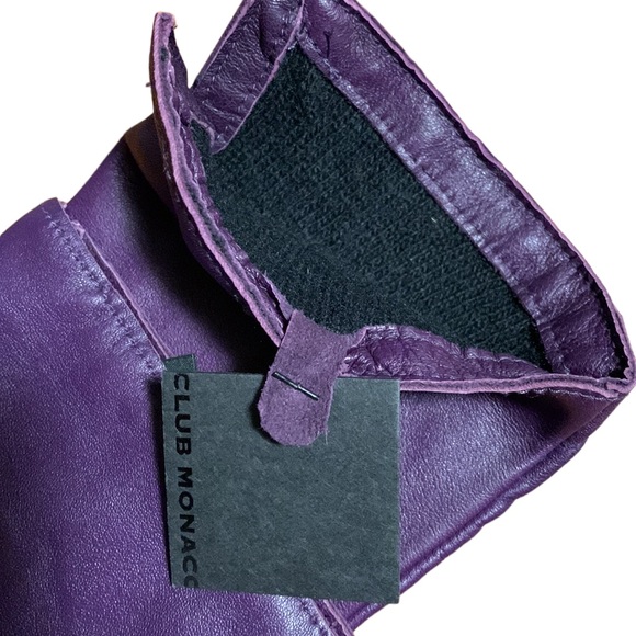 💖Club Monaco Soft Leather Long Gloves NWT - Picture 6 of 7